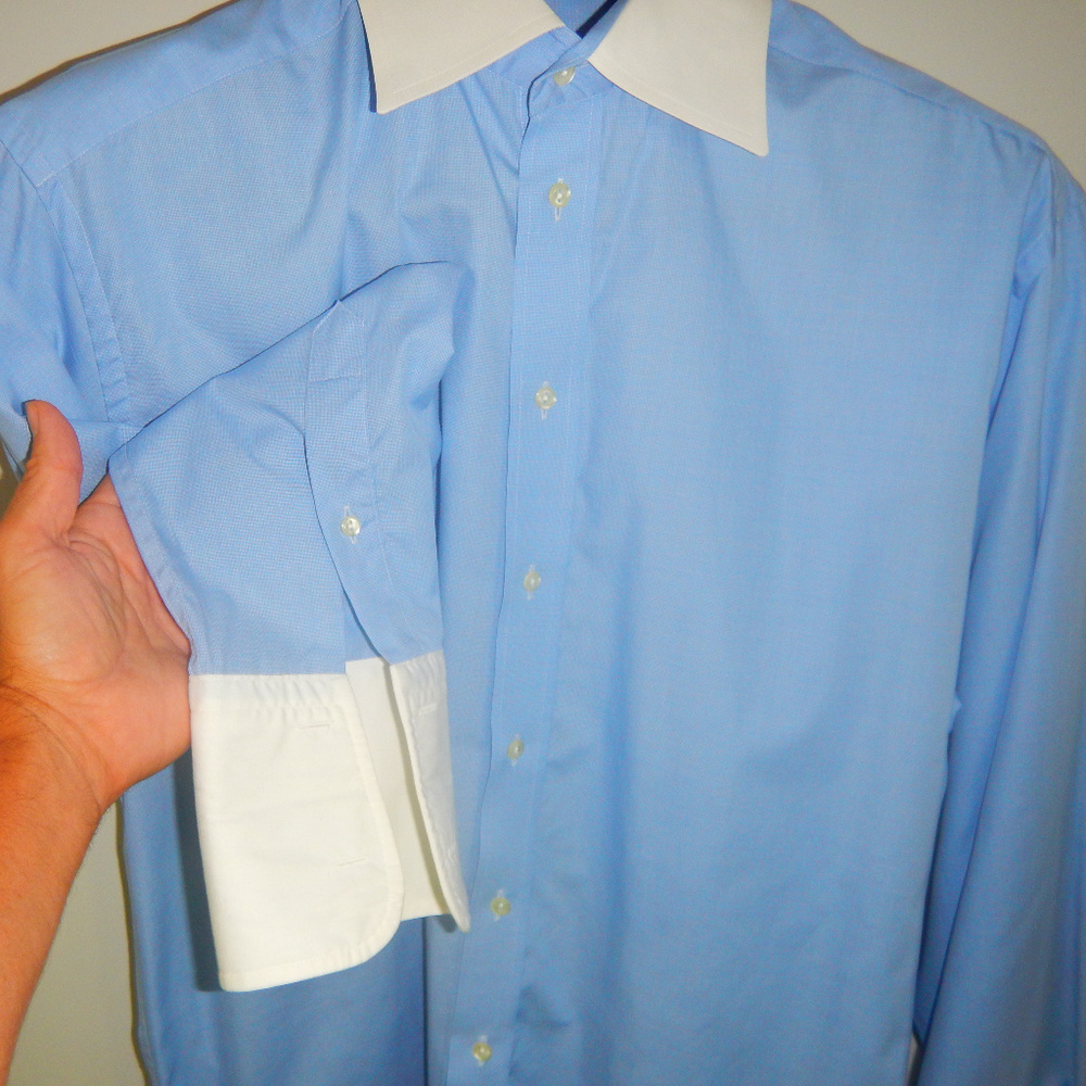ETON Blue/White Dress Shirt (42/16 1/2)